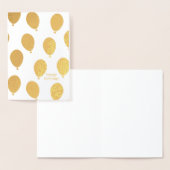 Carte Dorée Joyeux anniversaire beaucoup de ballons (Affichage)