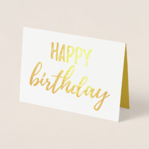 Carte Dorée Joyeux Anniversaire Brosse à huile d'or (brosse)