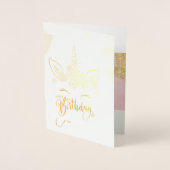Carte Dorée joyeux anniversaire, card in French, birthday card (Devant)