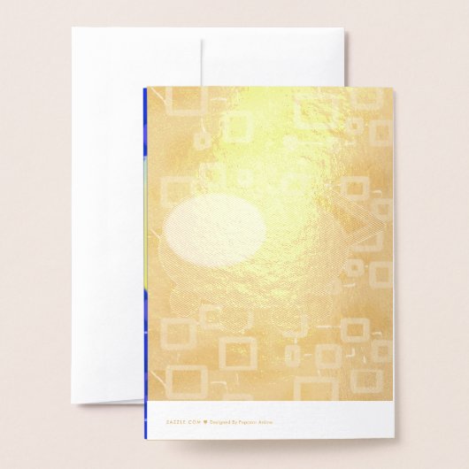 Carte Dorée Joyeux Anniversaire Chef Ducky Bateau Spatial Chio (Derrière avec enveloppe)