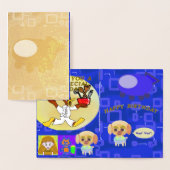 Carte Dorée Joyeux Anniversaire Chef Ducky Bateau Spatial Chio (Affichage)