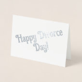 Carte Dorée Joyeux anniversaire de divorce ! (Devant)