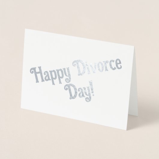 Carte Dorée Joyeux anniversaire de divorce ! (Devant)