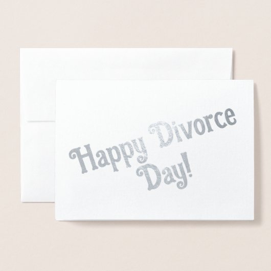Carte Dorée Joyeux anniversaire de divorce ! (Devant avec enveloppe)