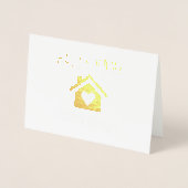 Carte Dorée Joyeux Anniversaire de Propriété Immobilière (Devant)