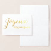 Carte Dorée Joyeux Anniversaire Français Joyeux Anniversaire S (Affichage)