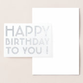 Carte Dorée "Joyeux Anniversaire!" Intérieur vide (Affichage)