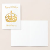 Carte Dorée Joyeux anniversaire Little Princess Gold (Affichage)