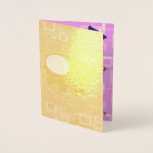 Carte Dorée Joyeux Anniversaire Puppy Spacship Chef Ducky Pink