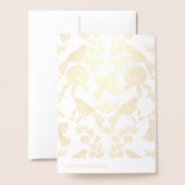 Carte Dorée Joyeux Birthday Bird design (Derrière avec enveloppe)