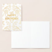 Carte Dorée Joyeux Birthday Bird design (Affichage)
