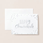 Carte Dorée Joyeux Chanukah (Devant avec enveloppe)