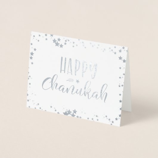Carte Dorée Joyeux Chanukah (Devant)
