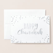 Carte Dorée Joyeux Chanukah (Devant avec enveloppe)