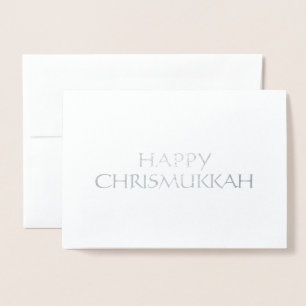 Carte Dorée Joyeux Chrismukkah minimaliste élégant simple chic