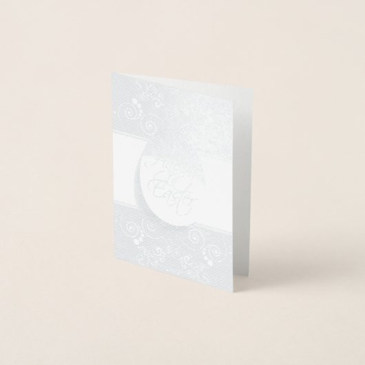 Carte Dorée Joyeux et béni Pâques (Devant)