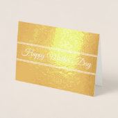 Carte Dorée Joyeux Jour des Mères Gold Élégant Script (Devant)