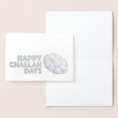 Carte Dorée Joyeux Jours de Challah Pain de Fête Hanoukka Chan (Affichage)