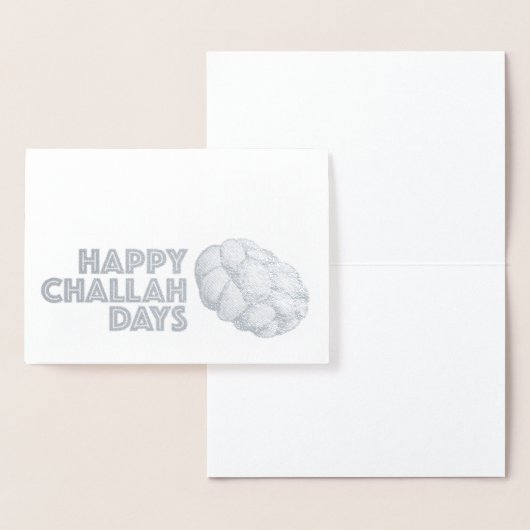 Carte Dorée Joyeux Jours de Challah Pain de Fête Hanoukka Chan (Affichage)