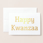 Carte Dorée Joyeux Kwanzaa (Devant avec enveloppe)