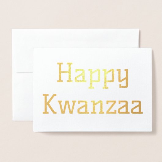 Carte Dorée Joyeux Kwanzaa (Devant avec enveloppe)