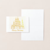 Carte Dorée Joyeux Noël (Affichage)