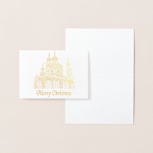 Carte Dorée Joyeux Noël (Affichage)