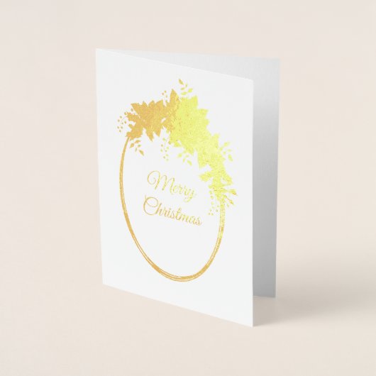 Carte Dorée Joyeux Noël (Devant)