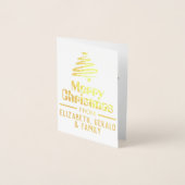 Carte Dorée Joyeux Noël (Devant)