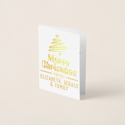Carte Dorée Joyeux Noël (Devant)