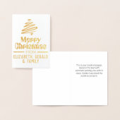 Carte Dorée Joyeux Noël (Affichage)