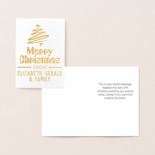 Carte Dorée Joyeux Noël (Affichage)