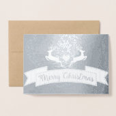 Carte Dorée Joyeux Noël (Devant avec enveloppe)