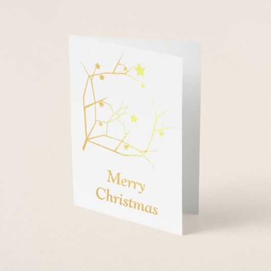 Carte Dorée Joyeux Noël (Devant)