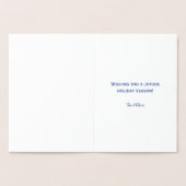 Carte Dorée Joyeux Noël Argent Bonne année Géométrique (Intérieur)