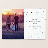 Carte Dorée Joyeux Noël Argent Star Sprinkl (Intérieur)