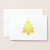 Carte Dorée Joyeux Noël Classic Tree Photo Thème (Derrière avec enveloppe)