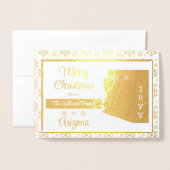 Carte Dorée Joyeux Noël de Arizona State Photo (Devant avec enveloppe)