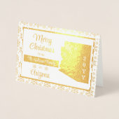 Carte Dorée Joyeux Noël de Arizona State Photo (Devant)