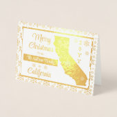 Carte Dorée Joyeux Noël de California State | Photo (Devant)