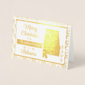 Carte Dorée Joyeux Noël de l'Etat d'Alabama | Photo (Devant)