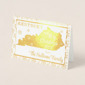 Carte Dorée Joyeux Noël de l'Etat du Kentucky | Photo (Devant)