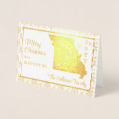 Carte Dorée Joyeux Noël de Missouri State | Photo (Devant)