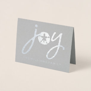Carte Dorée Joyeux Noël Dollar de sable argenté