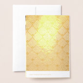 Carte Dorée Joyeux Noël d'or (Derrière avec enveloppe)