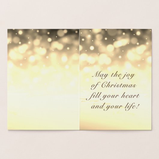 Carte Dorée Joyeux Noël d'or (Intérieur)