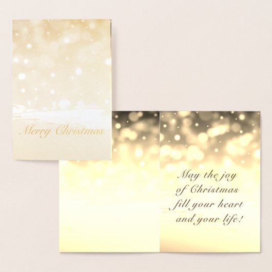 Carte Dorée Joyeux Noël d'or (Affichage)