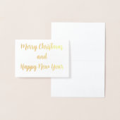 Carte Dorée Joyeux Noël et Bonne Année (Affichage)