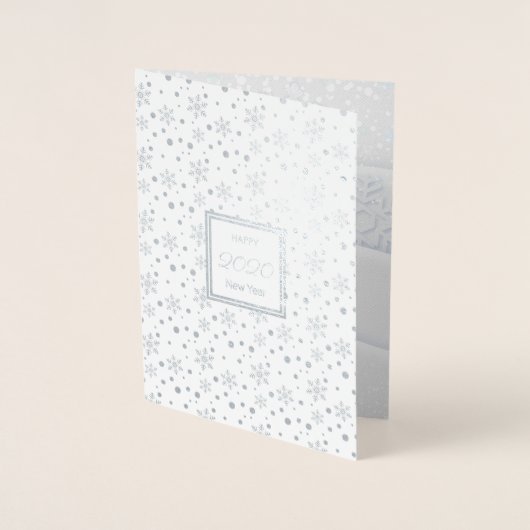 Carte Dorée Joyeux Noël et Bonne Année ! 2022 XMAS Neige (Devant)