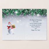 Carte Dorée Joyeux Noël et Bonne Année ! Feu d'artifice 20XX (Intérieur)